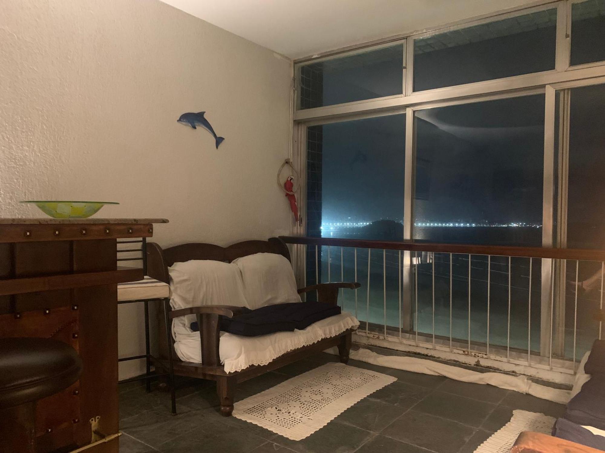 Apartament Apto Antigo Frente Mar Para Alugar São Vicente Zewnętrze zdjęcie